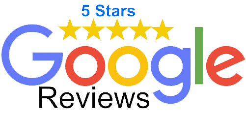 Google Reviews logo with five stars